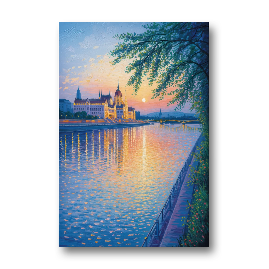 Danube Reflections - Canvas Wall Art - Front