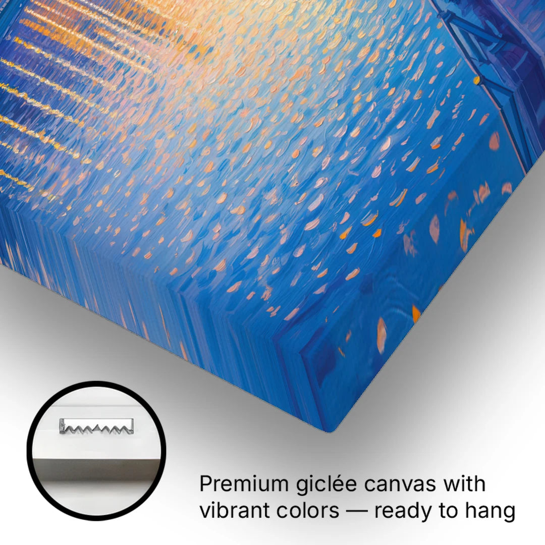 Danube Reflections - Canvas Wall Art - Gallery Wrap Corner