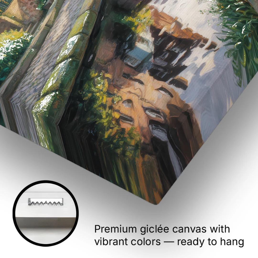 Dean Village Charm - Canvas Wall Art - Gallery Wrap Corner