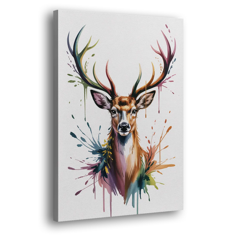 Deer Head in Profile - Canvas Wall Art