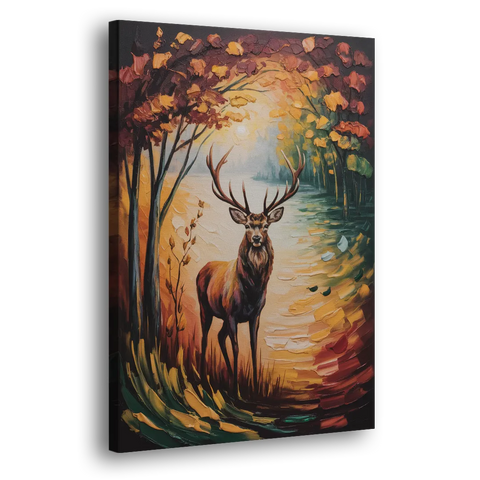 Deer Hunt in Autumn - Canvas Wall Art