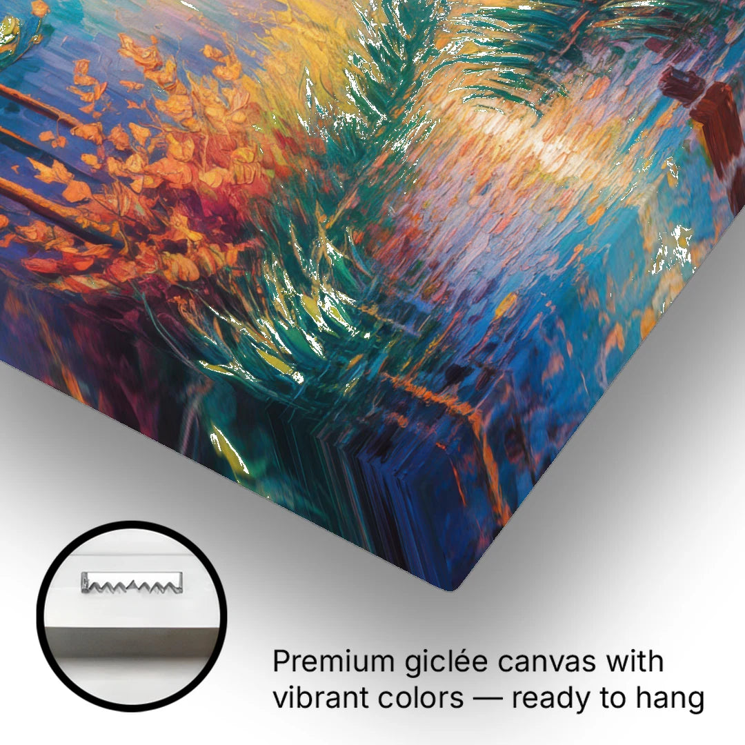 Deer in the Serene Forest - Canvas Wall Art - Gallery Wrap Corner