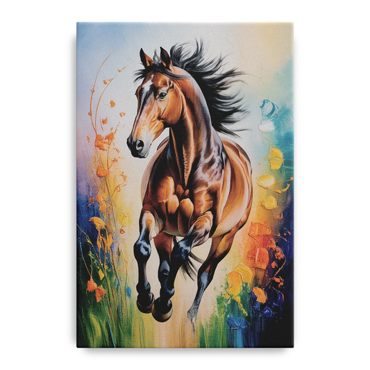 Delightful Horse Play - Canvas Wall Art