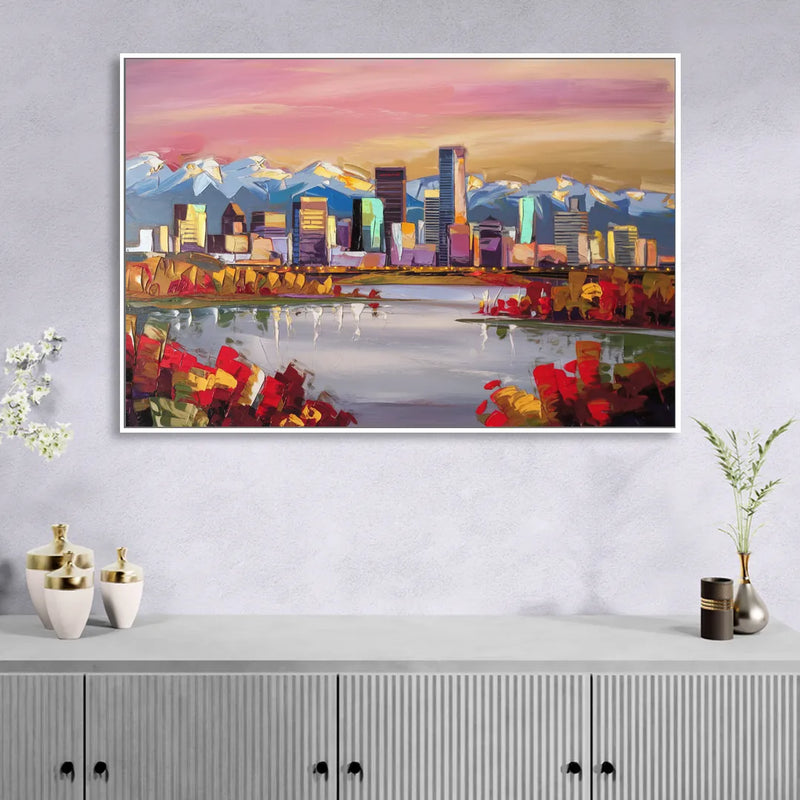 Denver Art Museum Highlights Living Room - White Canvas Wall Art