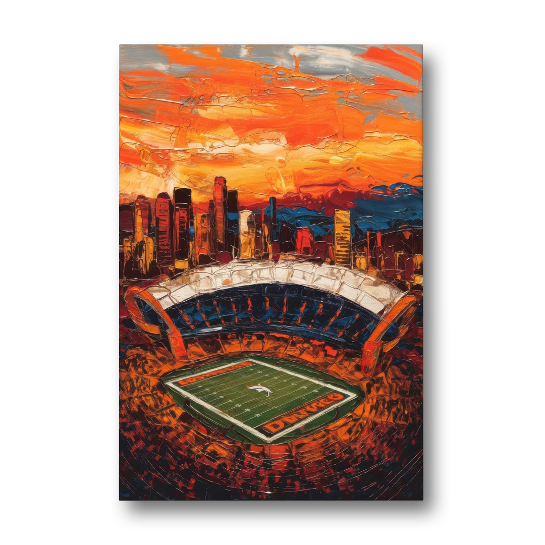 Denver Broncos Stadium - Canvas Wall Art - Front
