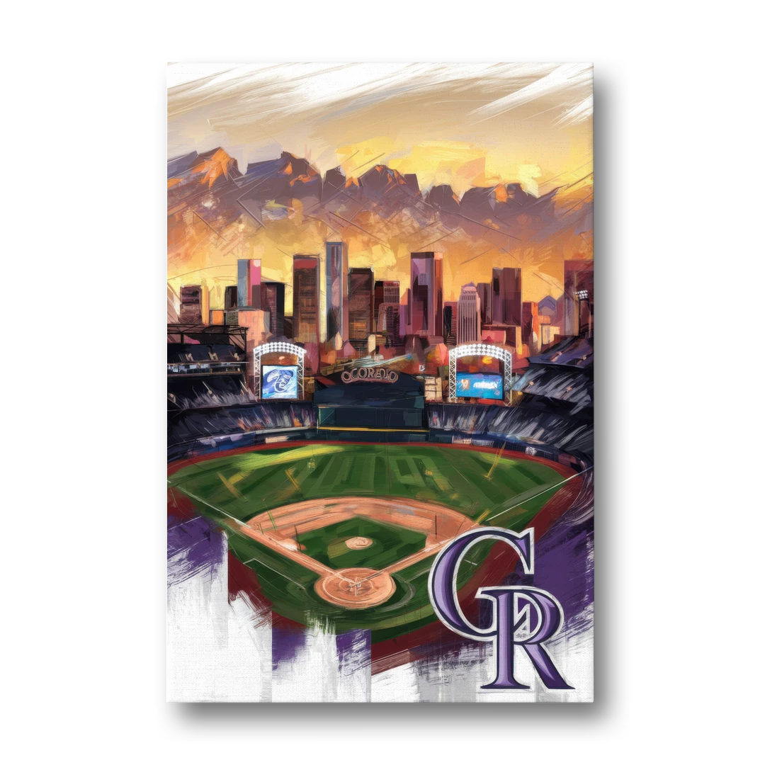 Denver Colorado Rockies - Canvas Wall Art - Front