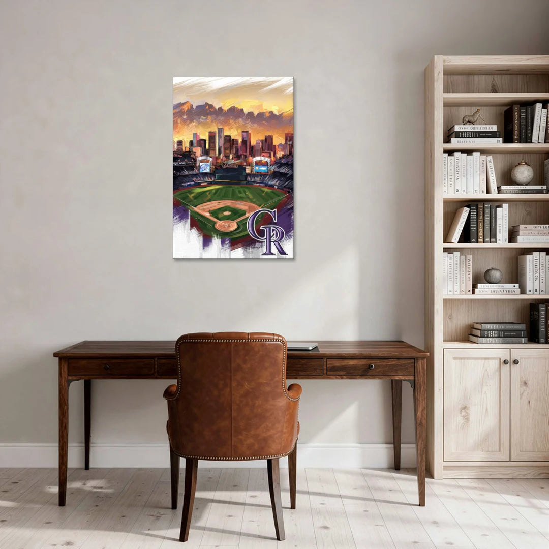 Denver Colorado Rockies - Canvas Wall Art - Office - 24x36