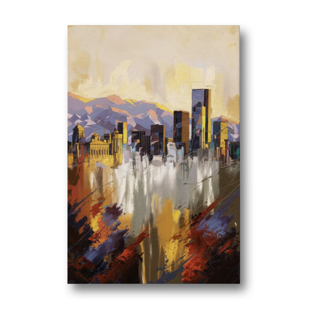 Denver Historic Architecture - Canvas Wall Art - Front