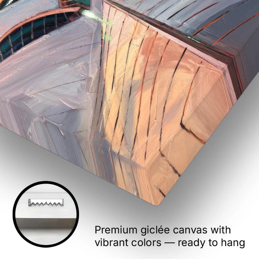 Denver International Terminal - Canvas Wall Art - Gallery Wrap Corner
