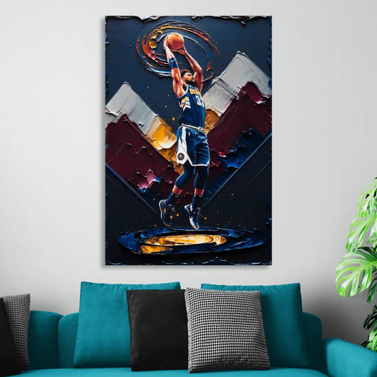 Denver Nuggets Team Spirit Living Room - Canvas Wall Art