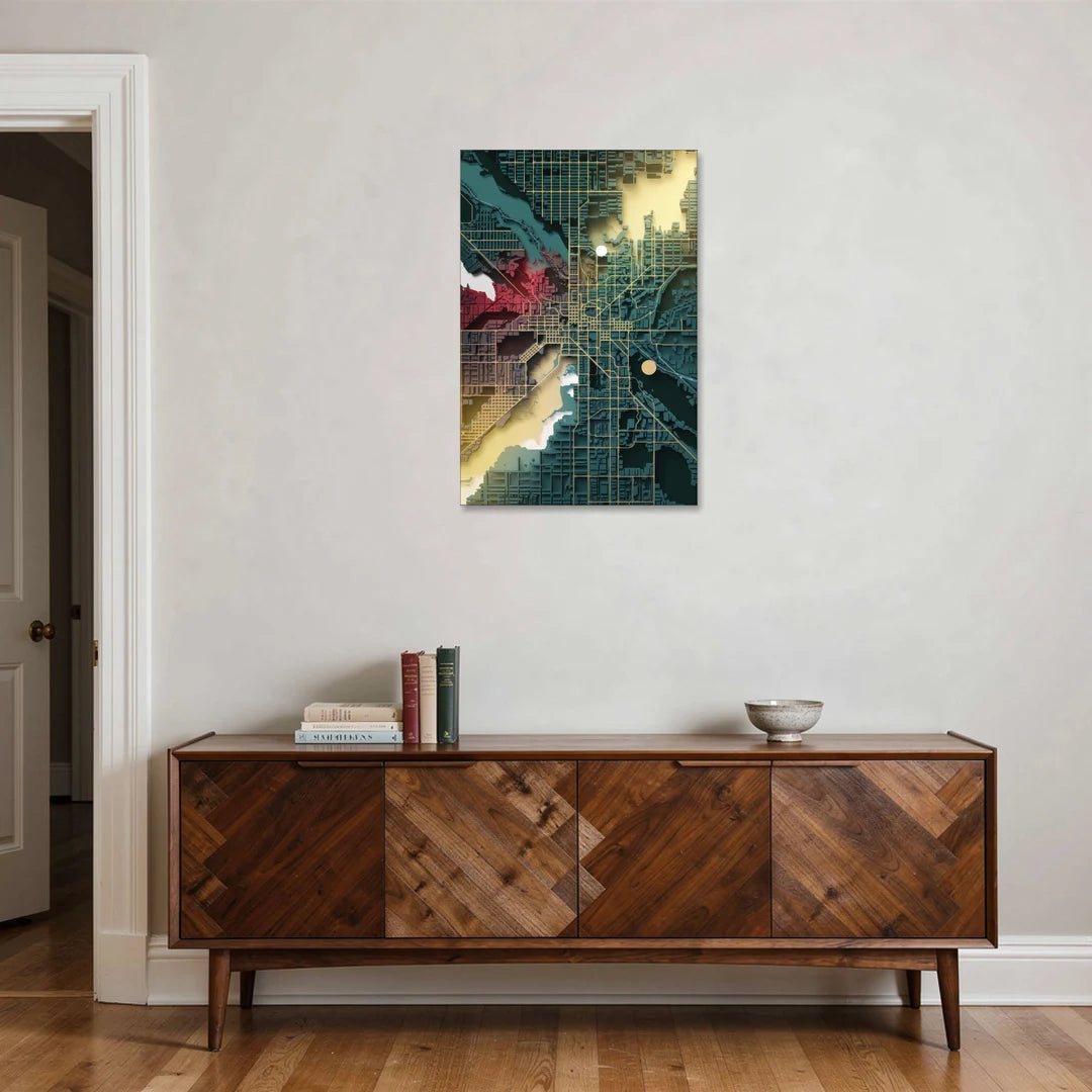 Denver Urban Street Vibes - Canvas Wall Art - Coffee Table - 24x36