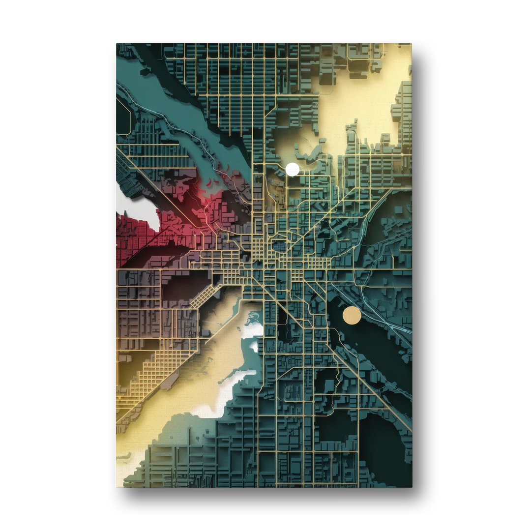 Denver Urban Street Vibes - Canvas Wall Art - Front