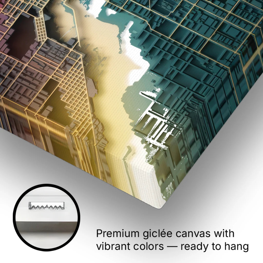 Denver Urban Street Vibes - Canvas Wall Art - Gallery Wrap Corner