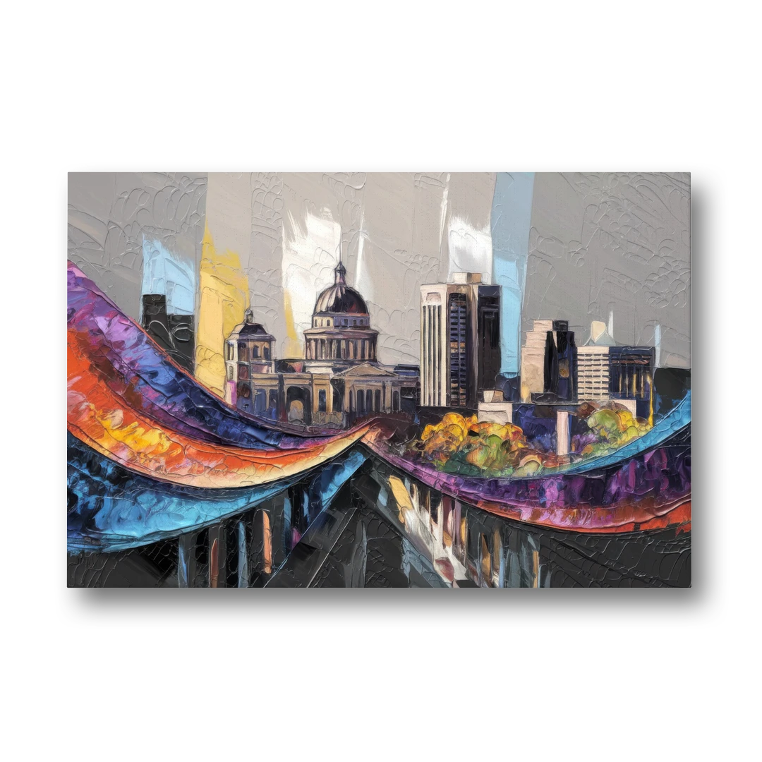 Des Moines Historic Landmarks - Canvas Wall Art - Front