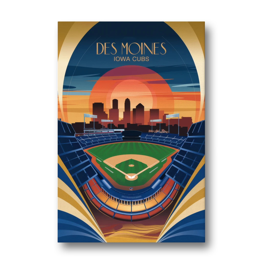 Des Moines Iowa Cubs Stadium - Canvas Wall Art - Front