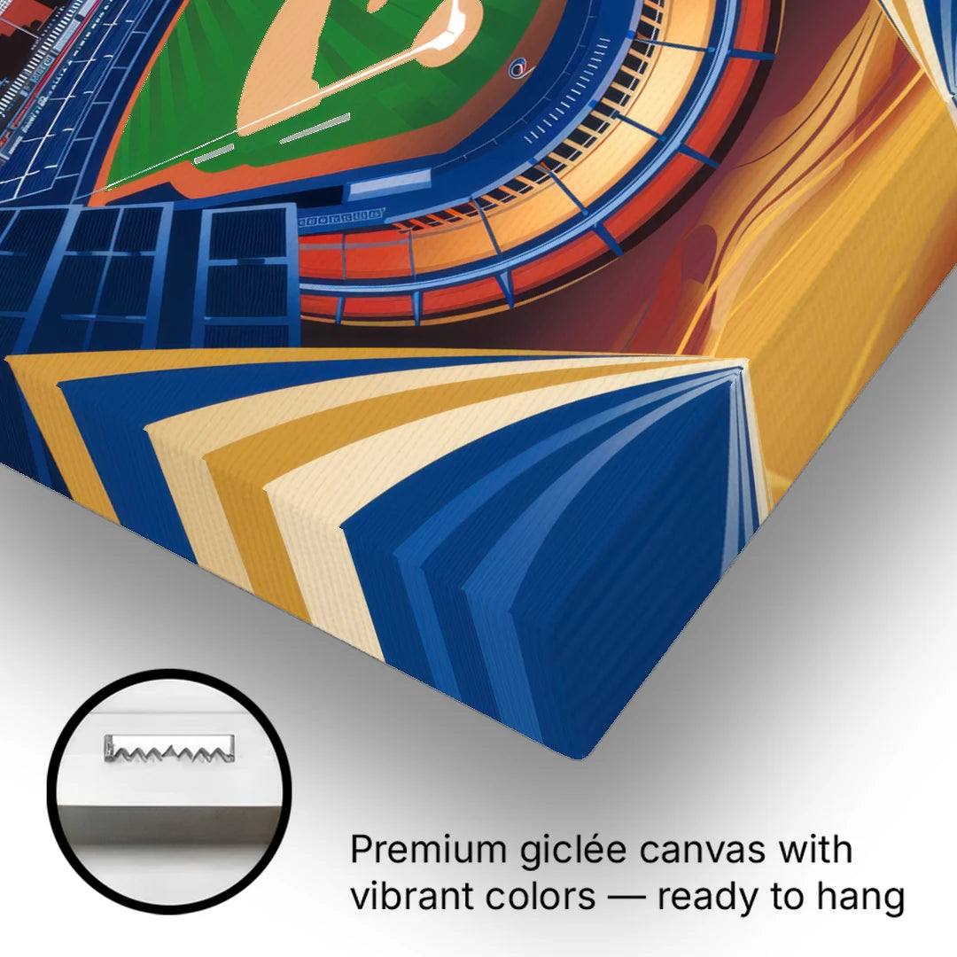 Des Moines Iowa Cubs Stadium - Canvas Wall Art - Gallery Wrap Corner