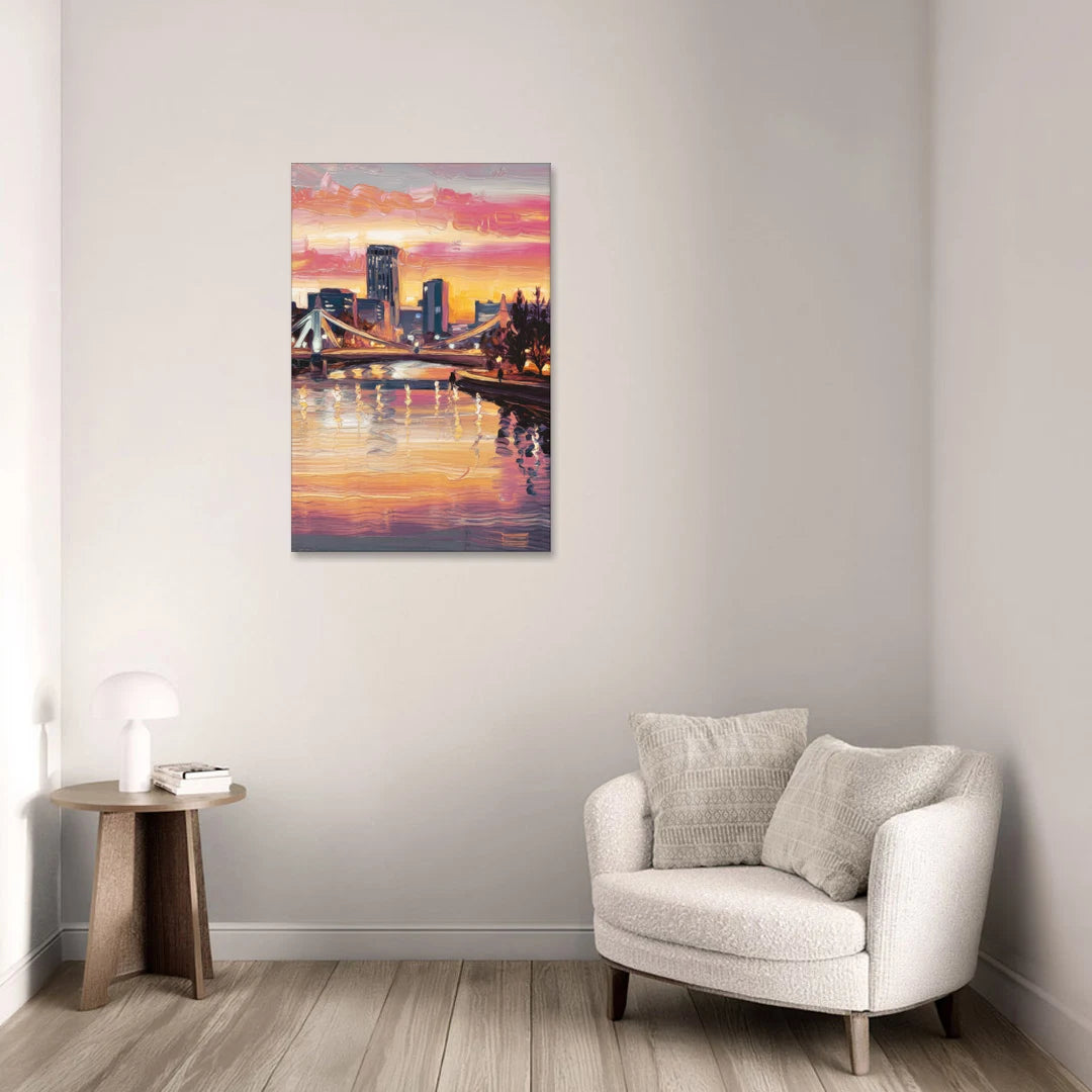 Des Moines Scenic Riverfront - Canvas Wall Art - Sofa - 24x36
