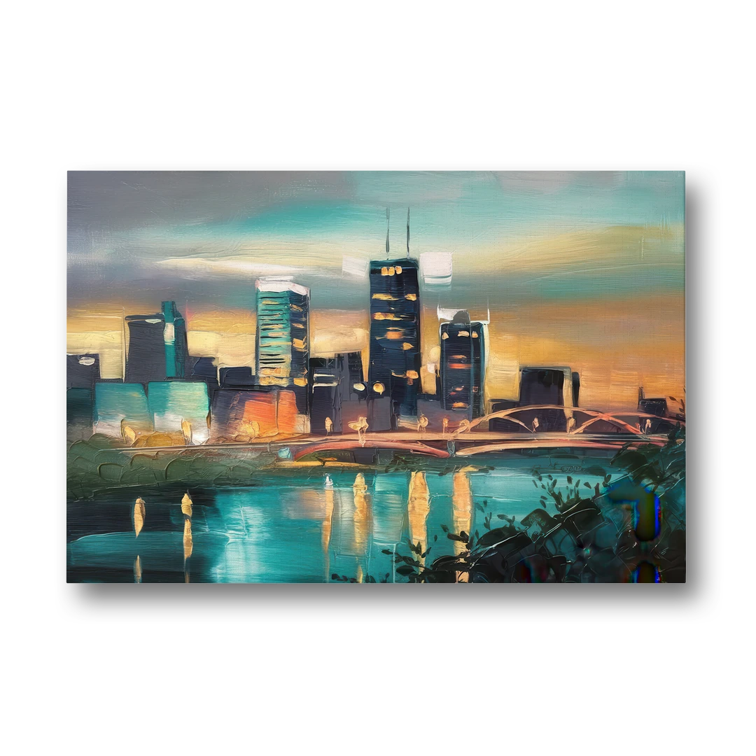 Des Moines Urban Charm - Canvas Wall Art - Front