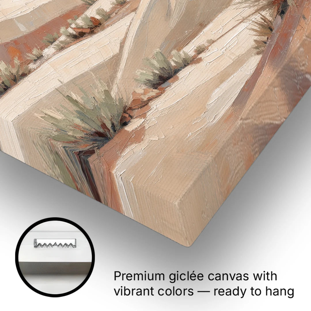 Desert Ridges Under a Gold Sun - Canvas Wall Art - Gallery Wrap Corner