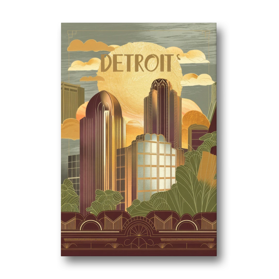 Detroit Architectural Beauty - Canvas Wall Art - Front