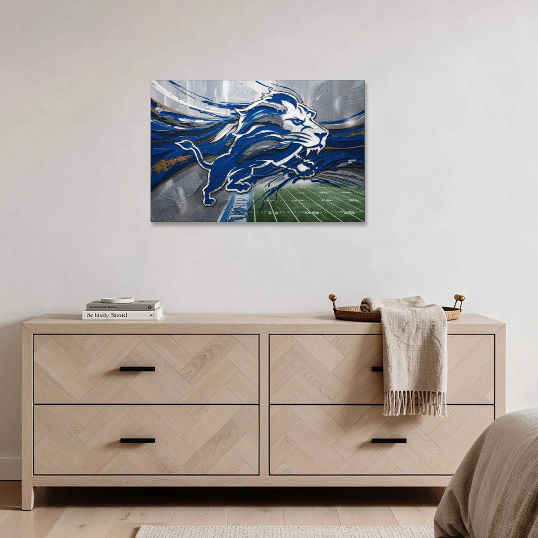 Detroit Lions Football - Canvas Wall Art - Coffee Table - 36x24