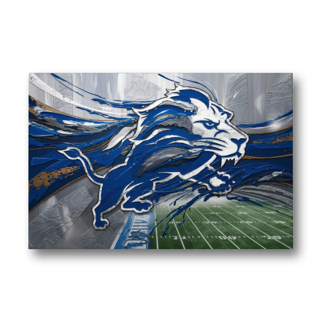 Detroit Lions Football - Canvas Wall Art - Front