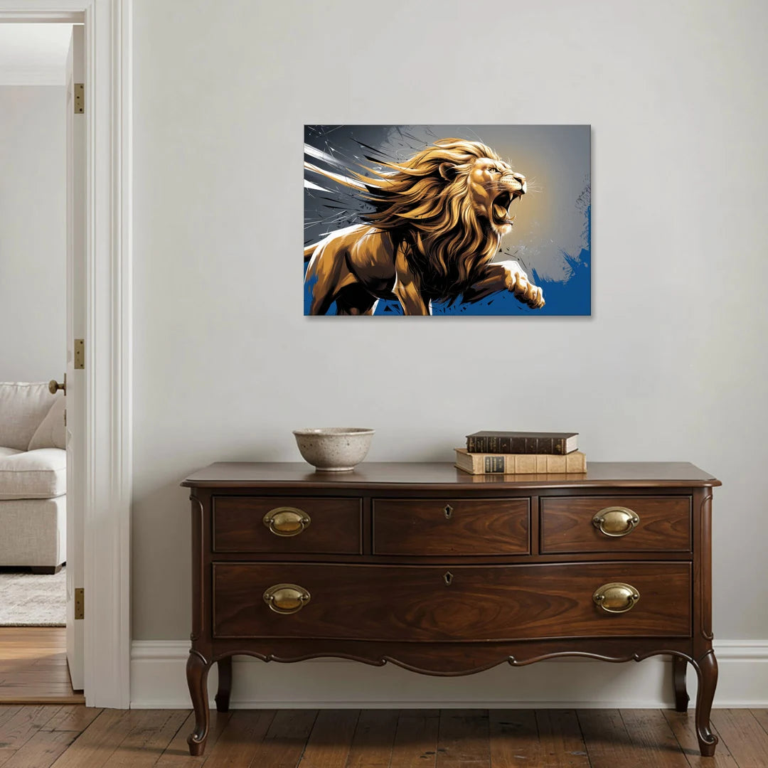 Detroit Lions Pride - Canvas Wall Art - Coffee Table - 36x24