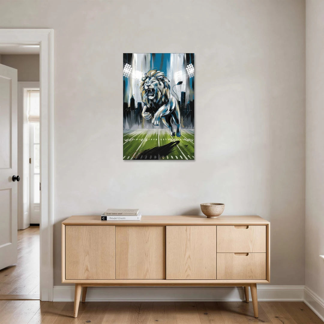 Detroit Lions Team Spirit - Canvas Wall Art - Coffee Table - 24x36