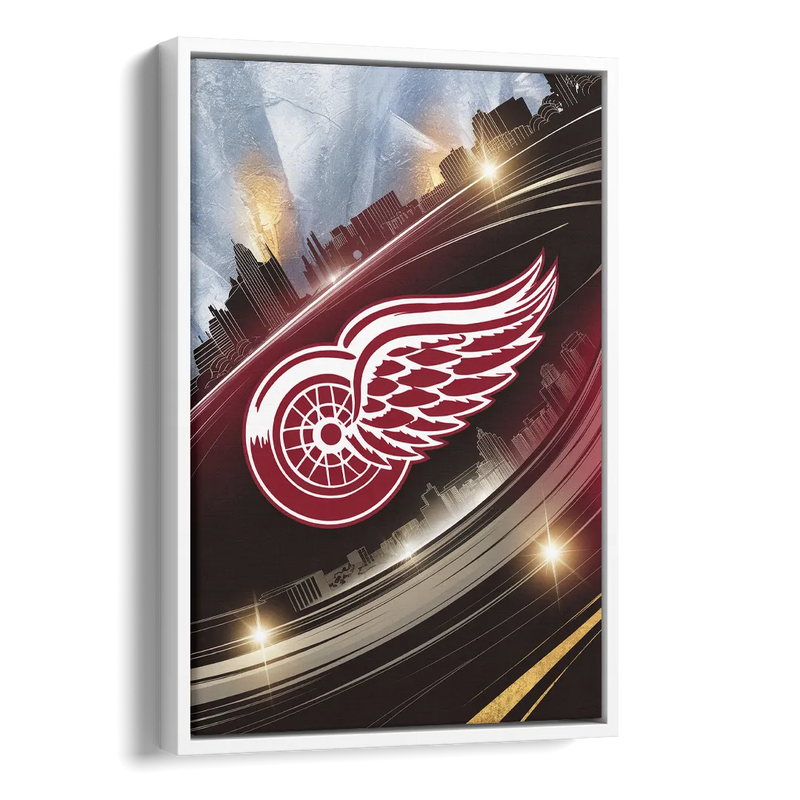 Detroit Red Wings Legacy Side - White Canvas Wall Art