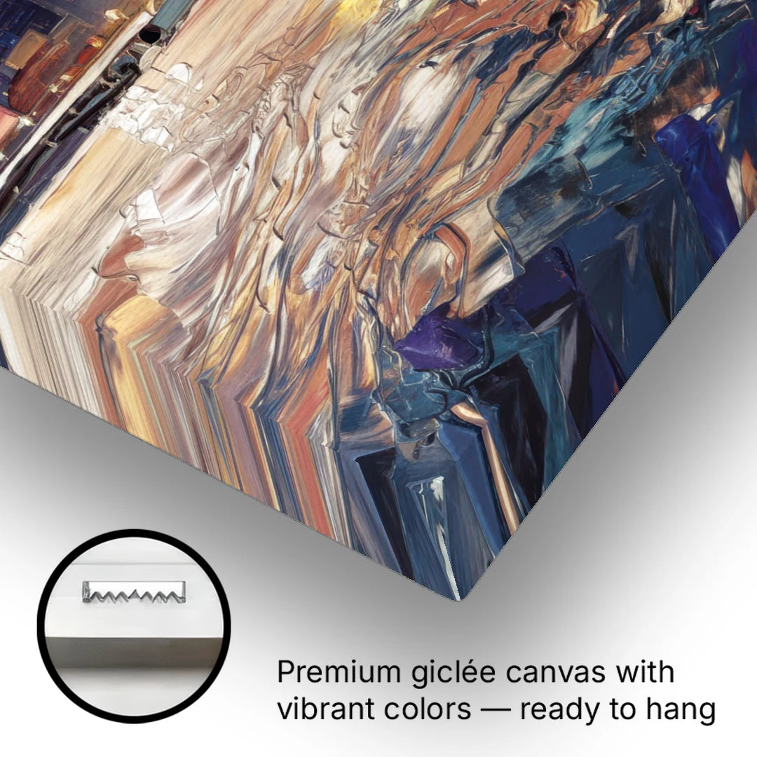 Detroit Riverfront View - Canvas Wall Art - Gallery Wrap Corner