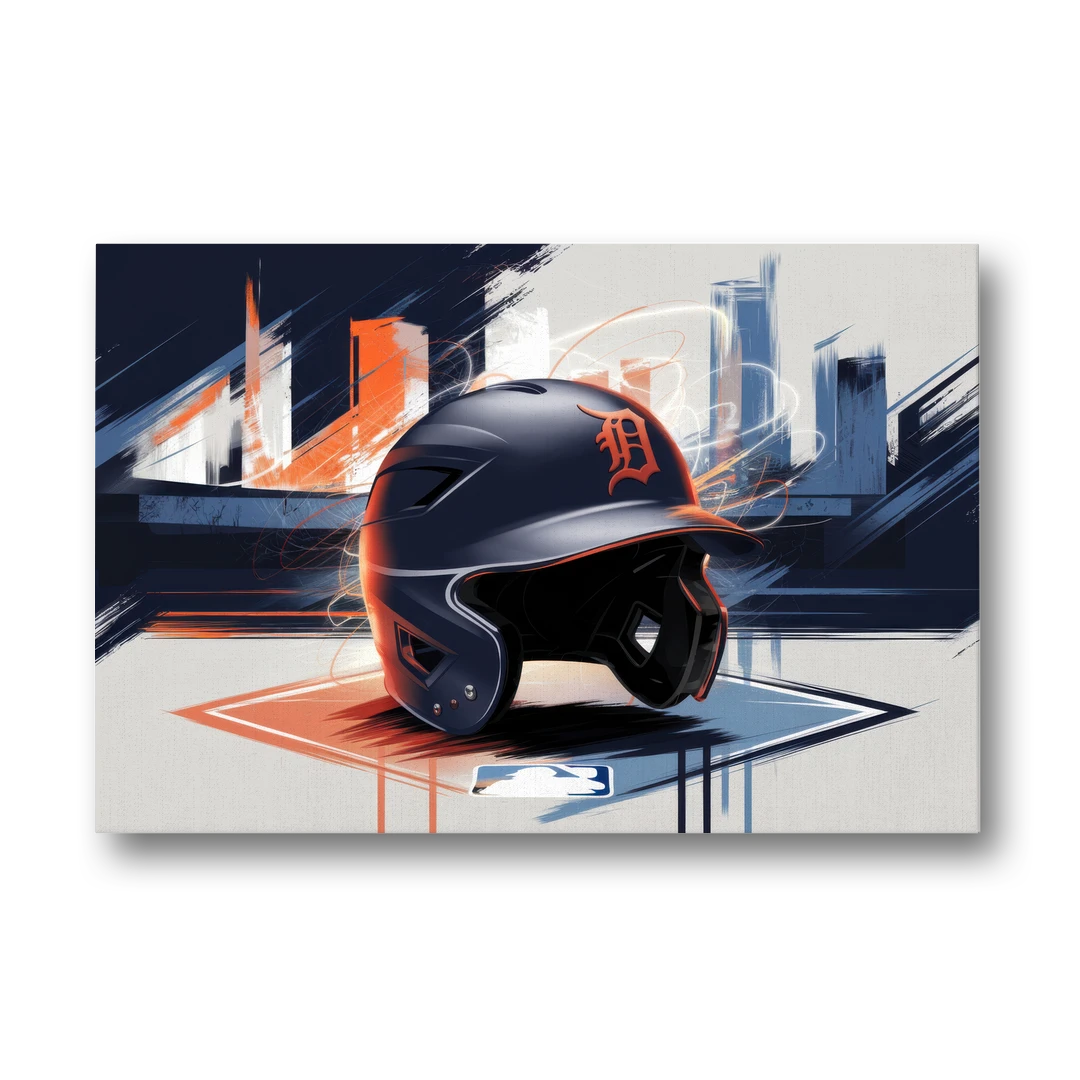 Detroit Tigers Baseball - Canvas Wall Art - Front