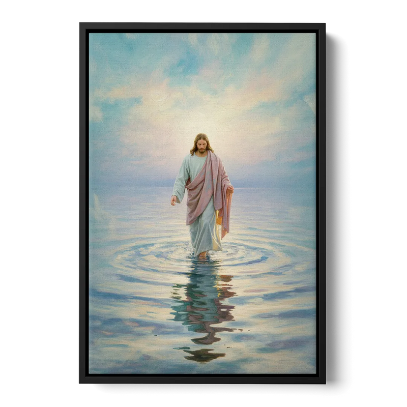 Divine Christian Moment Front - Black Canvas Wall Art