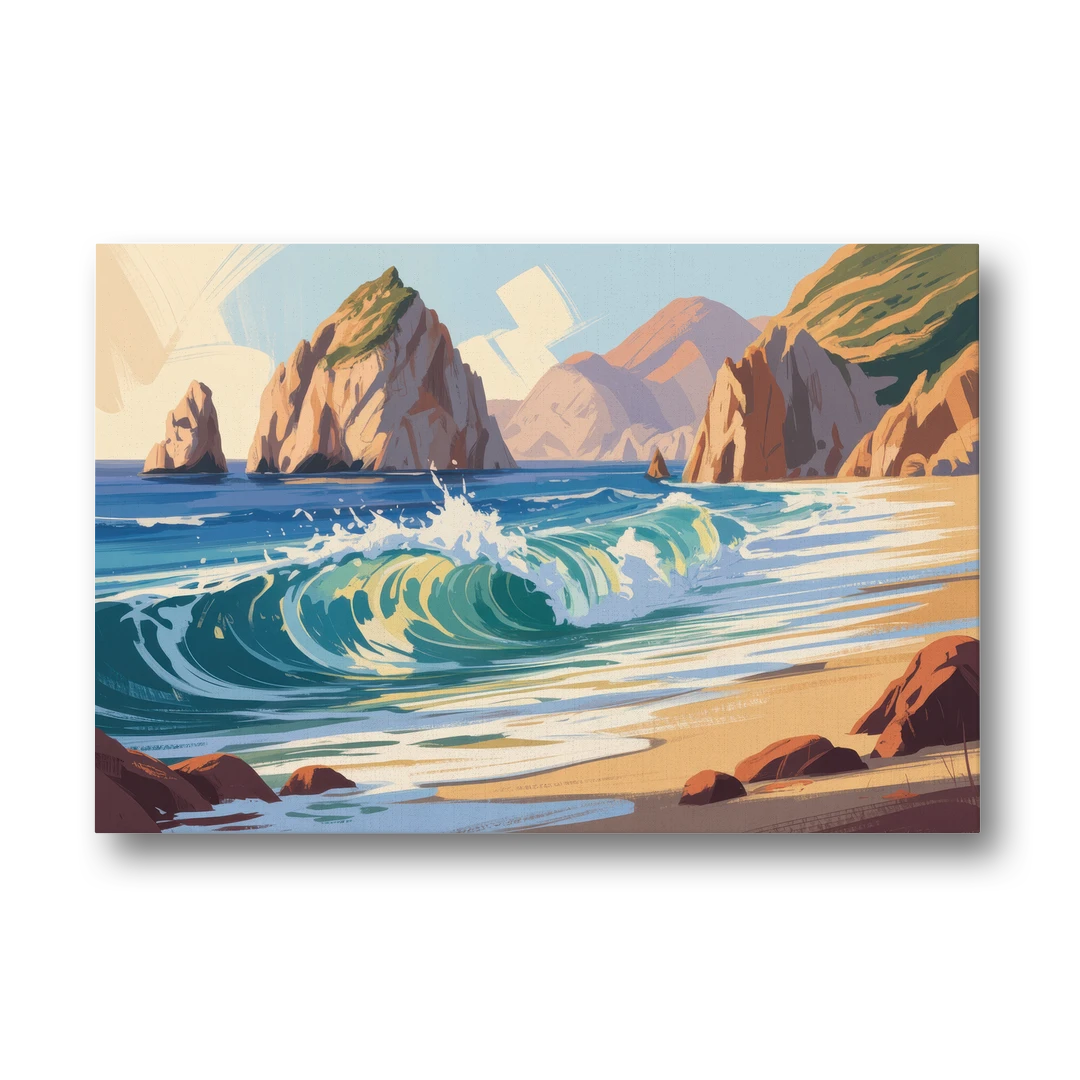 Divorce Beach Waves - Canvas Wall Art - Front