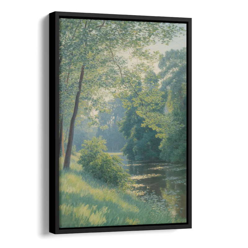 Djurgarden Serenity Side - Black Canvas Wall Art
