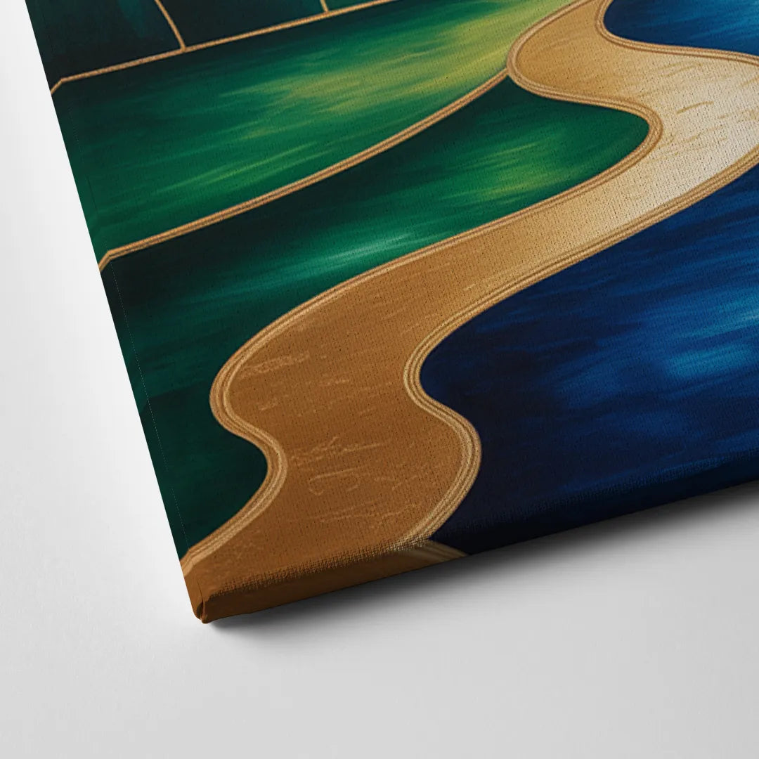 Dreamlike JewelToned Colorful Abstract Canvas Close Up