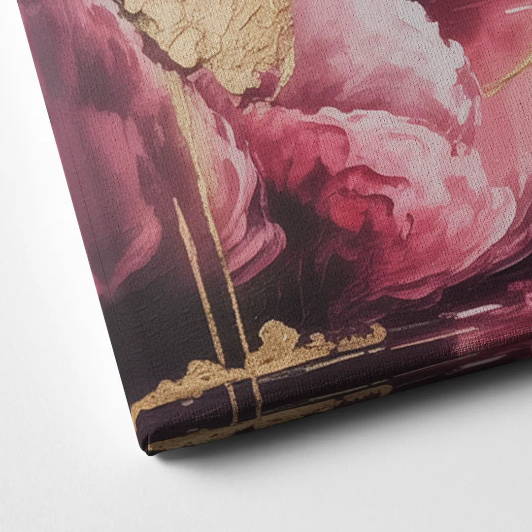 Dreamy Ethereal Pink Abstract Canvas Close Up