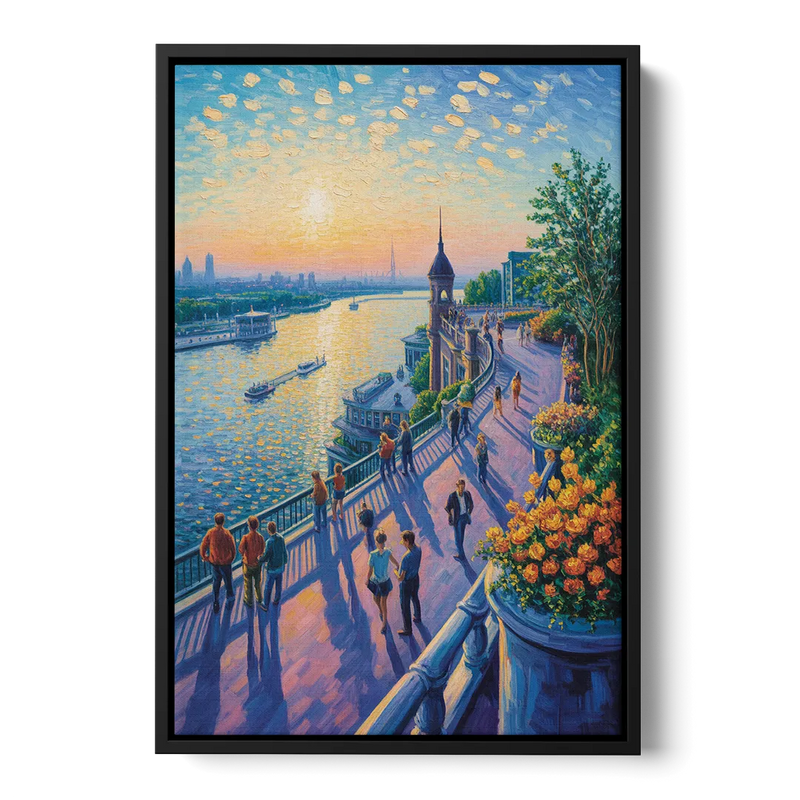Dufferin Terrace View Front - Black Canvas Wall Art