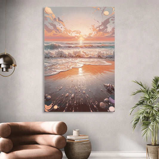 Dunedin Coastal Sunrise Living Room - Canvas Wall Art