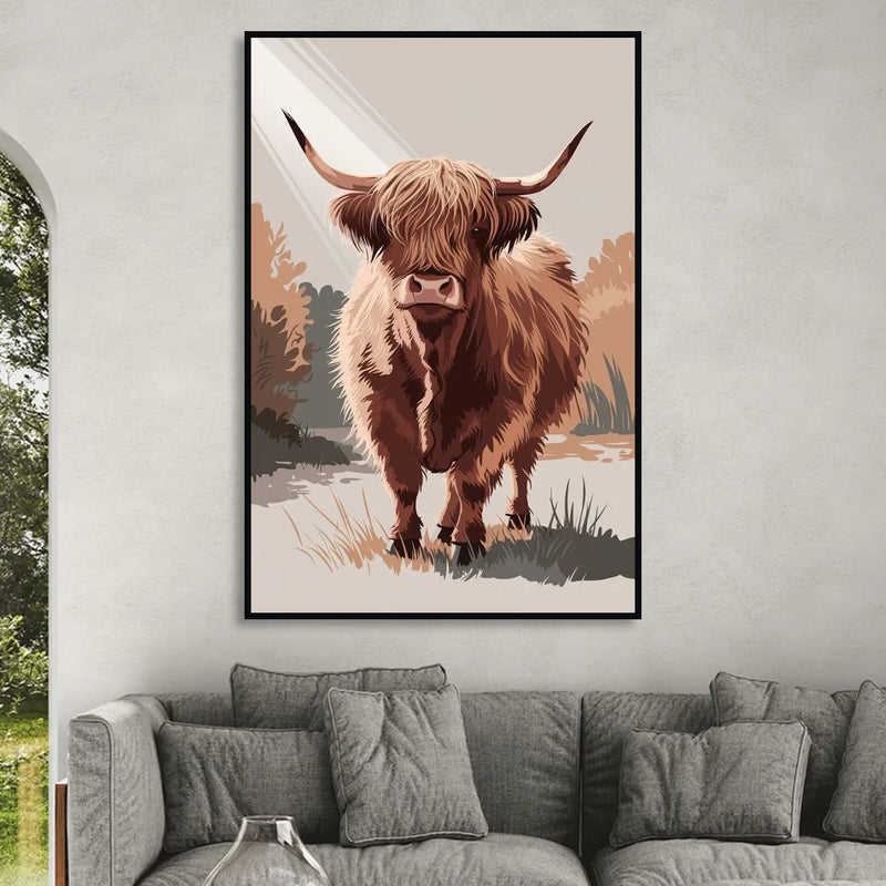 Dunedin Highland Charm Sitting Room - Black Canvas Wall Art