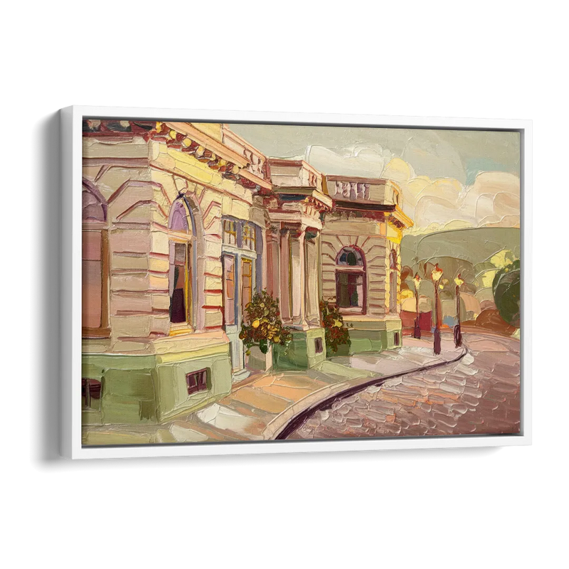 Dunedin Historic Architecture Side - White Canvas Wall Art