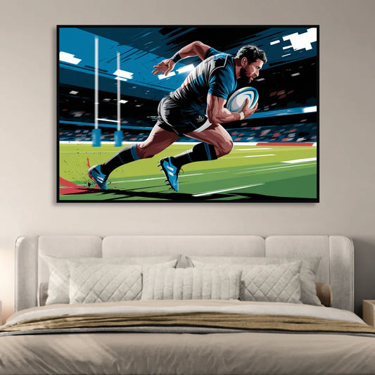 Dunedin Rugby Spirit Living Room - Black Canvas Wall Art