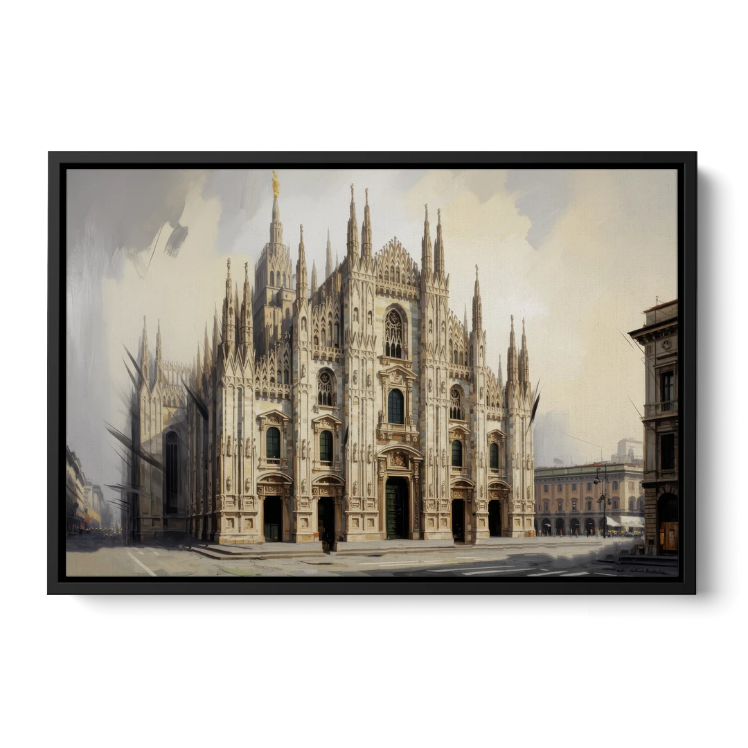 Duomo Majesty - Black Framed Canvas Wall Art - Front