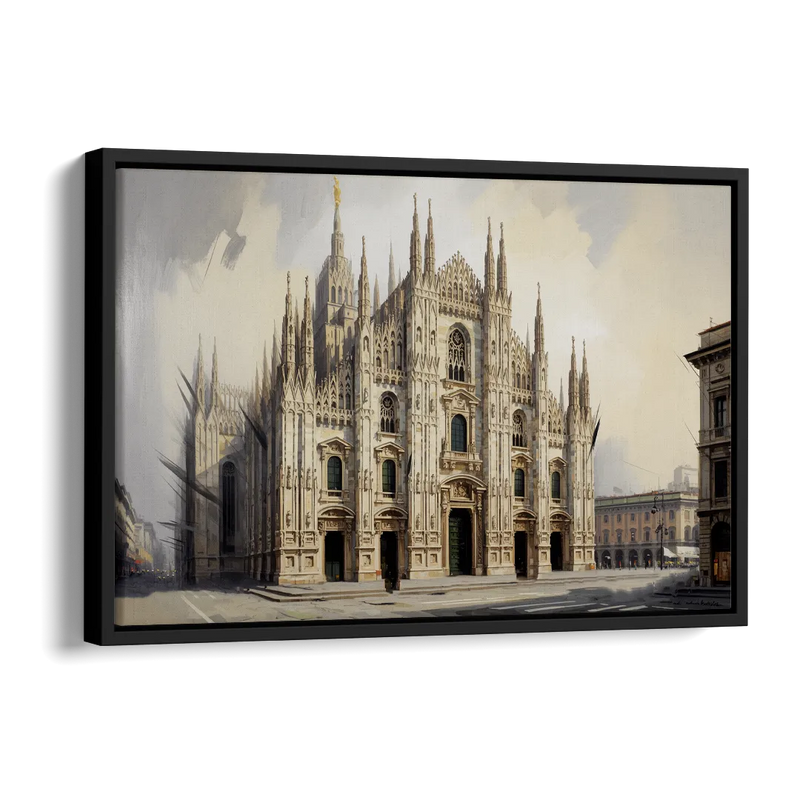 Duomo Majesty Side - Black Canvas Wall Art