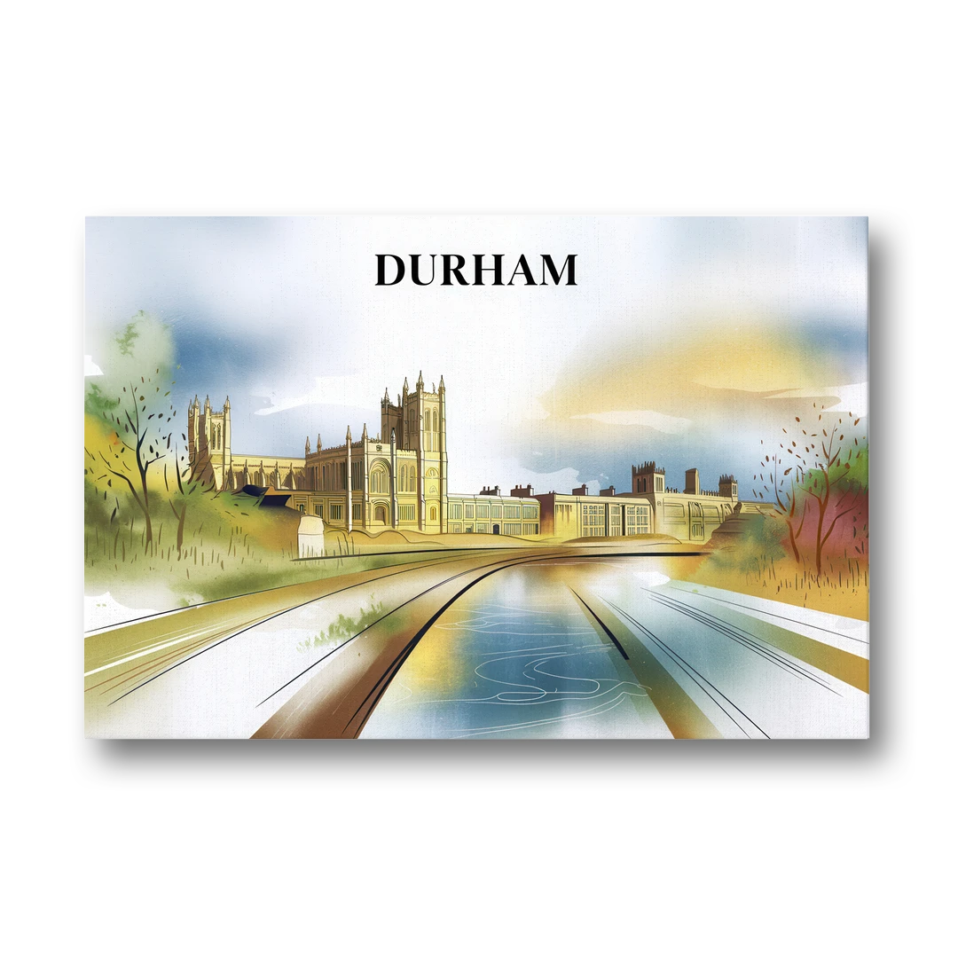 Durham Cultural Landmarks - Canvas Wall Art - Front