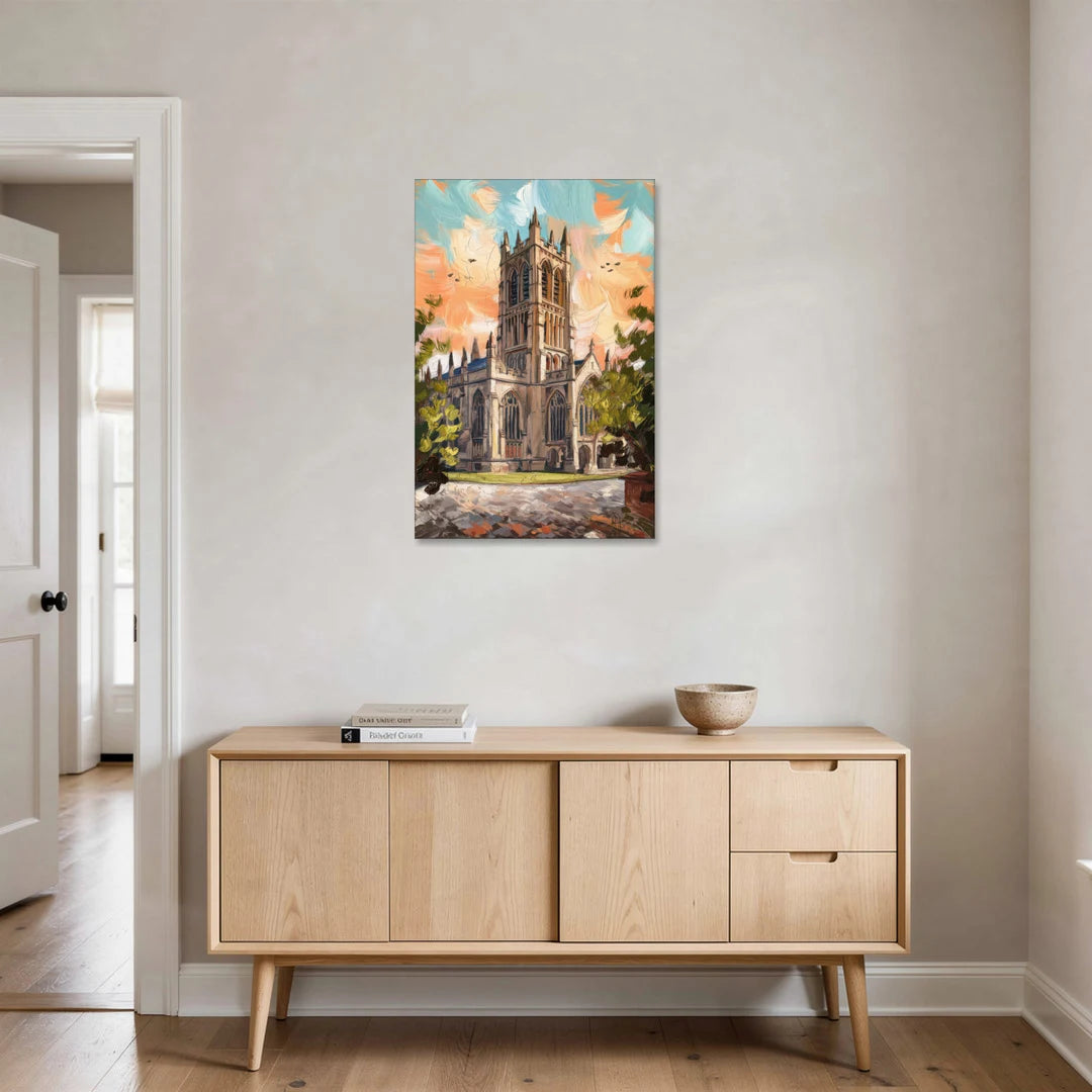 Durham Historic Architecture - Canvas Wall Art - Coffee Table - 24x36