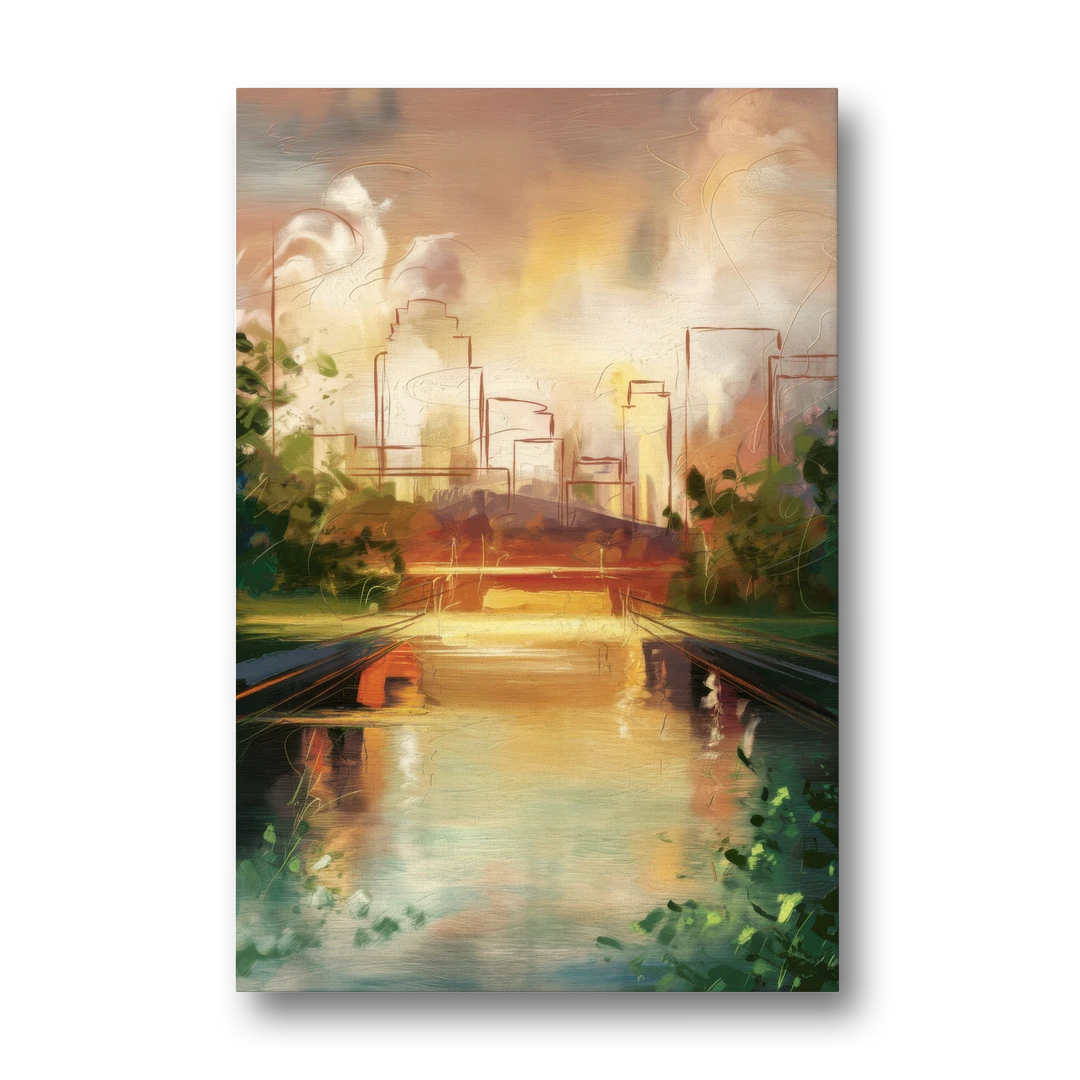 Durham Riverwalk Serenity - Canvas Wall Art - Front
