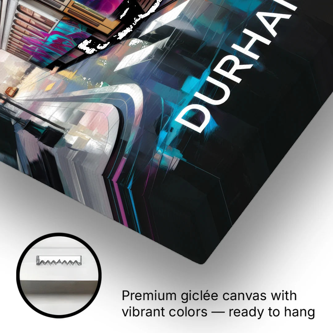Durham Street Art Vibes - Canvas Wall Art - Gallery Wrap Corner