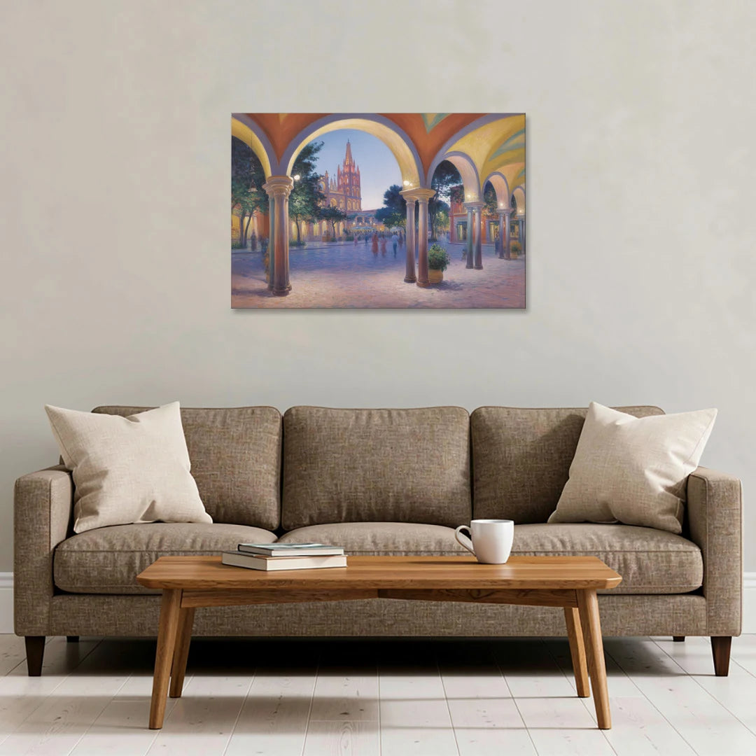 El Jardín Evening - Canvas Wall Art - Sofa - 36x24