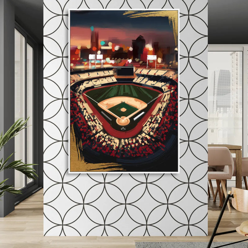 El Paso Chihuahuas Baseball Sitting Room - White Canvas Wall Art