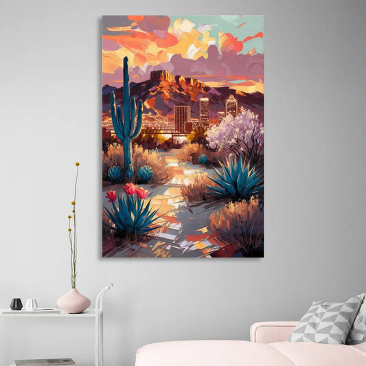 El Paso Cultural Heritage Living Room - Canvas Wall Art